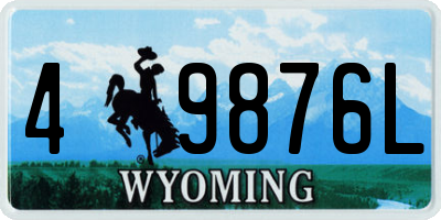 WY license plate 49876L