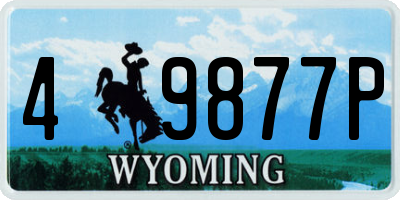 WY license plate 49877P