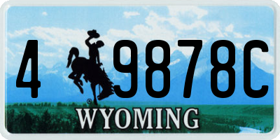 WY license plate 49878C