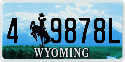 WY license plate 49878L