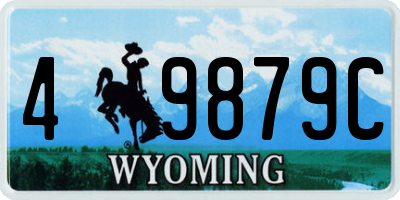 WY license plate 49879C
