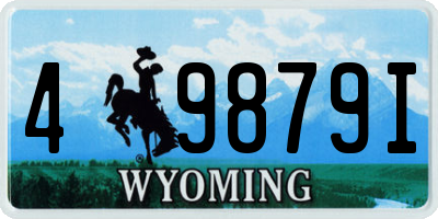 WY license plate 49879I