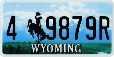 WY license plate 49879R