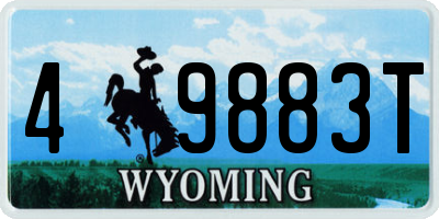 WY license plate 49883T