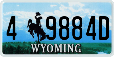WY license plate 49884D
