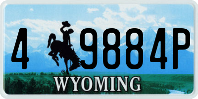 WY license plate 49884P