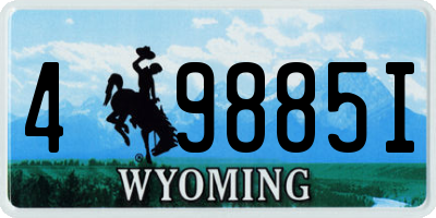 WY license plate 49885I
