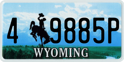 WY license plate 49885P