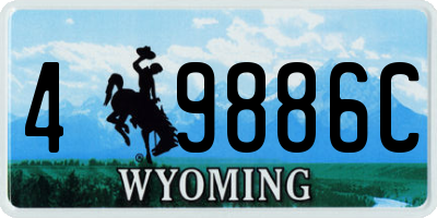 WY license plate 49886C