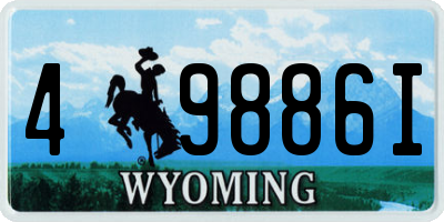 WY license plate 49886I