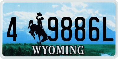 WY license plate 49886L