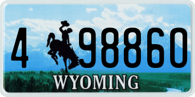 WY license plate 49886O