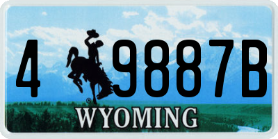 WY license plate 49887B