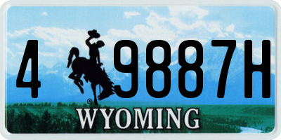 WY license plate 49887H