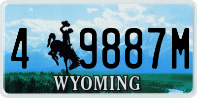 WY license plate 49887M