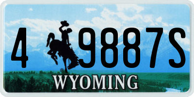 WY license plate 49887S