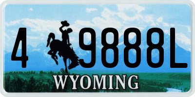 WY license plate 49888L