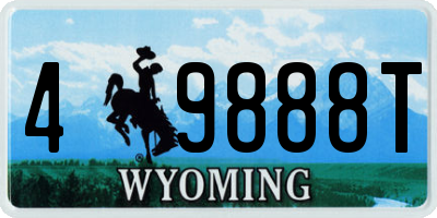 WY license plate 49888T