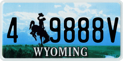 WY license plate 49888V