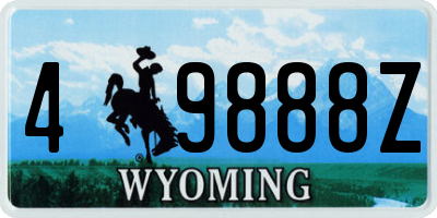 WY license plate 49888Z