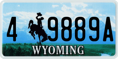 WY license plate 49889A