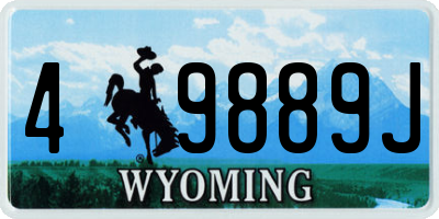 WY license plate 49889J