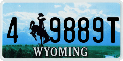 WY license plate 49889T