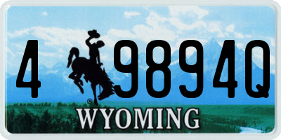 WY license plate 49894Q
