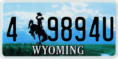 WY license plate 49894U