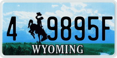 WY license plate 49895F