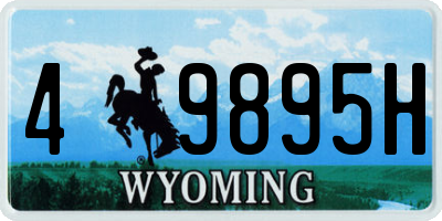 WY license plate 49895H