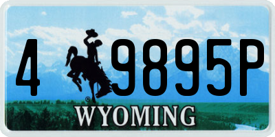 WY license plate 49895P