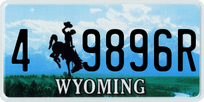WY license plate 49896R