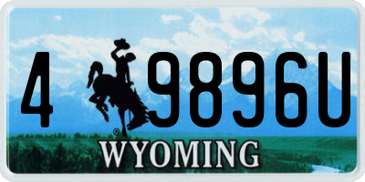 WY license plate 49896U