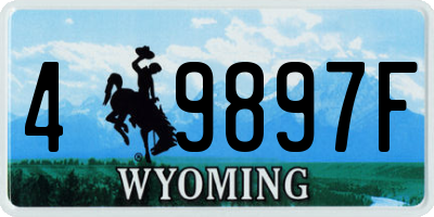 WY license plate 49897F