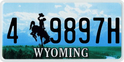 WY license plate 49897H