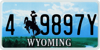 WY license plate 49897Y