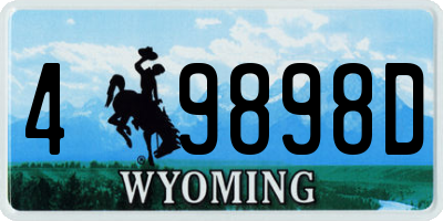 WY license plate 49898D