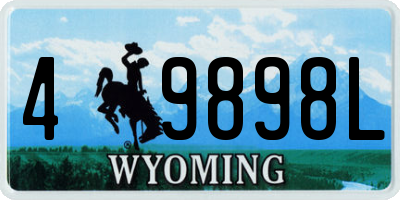 WY license plate 49898L
