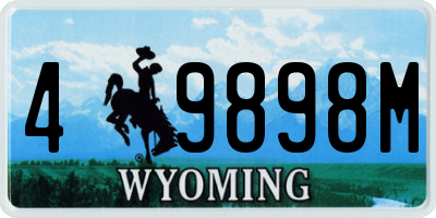 WY license plate 49898M