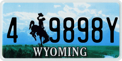 WY license plate 49898Y