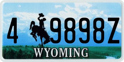 WY license plate 49898Z