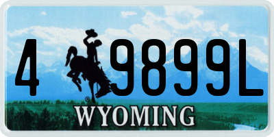 WY license plate 49899L
