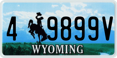 WY license plate 49899V