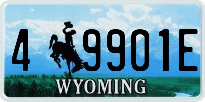 WY license plate 49901E