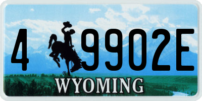 WY license plate 49902E