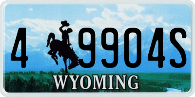 WY license plate 49904S