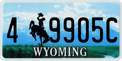 WY license plate 49905C