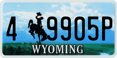 WY license plate 49905P