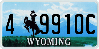 WY license plate 49910C